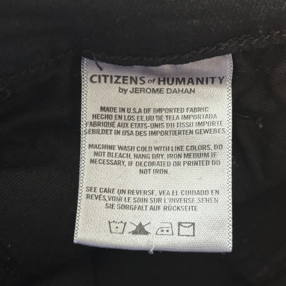 Citizens of Humanity Avedon Stretch Skinny Leg Jeans Axel Black Size 28 - Picture 9 of 10